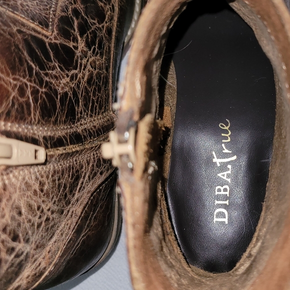 DIBATrue Leather Ankle Boots Distressed Brown Size 6.5 - Picture 4 of 10